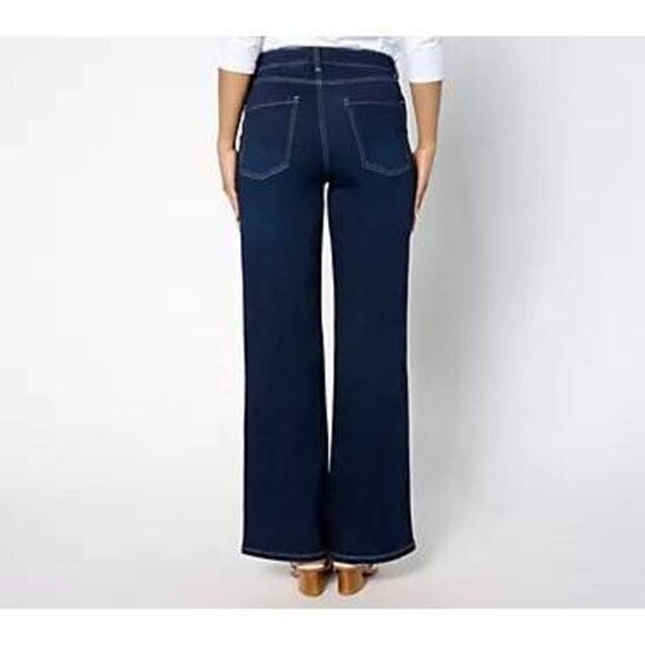 Belle by Kim Gravel Size 18 TripleLuxe Reg Denim Seamed to Perfection Jean - Picture 10 of 11